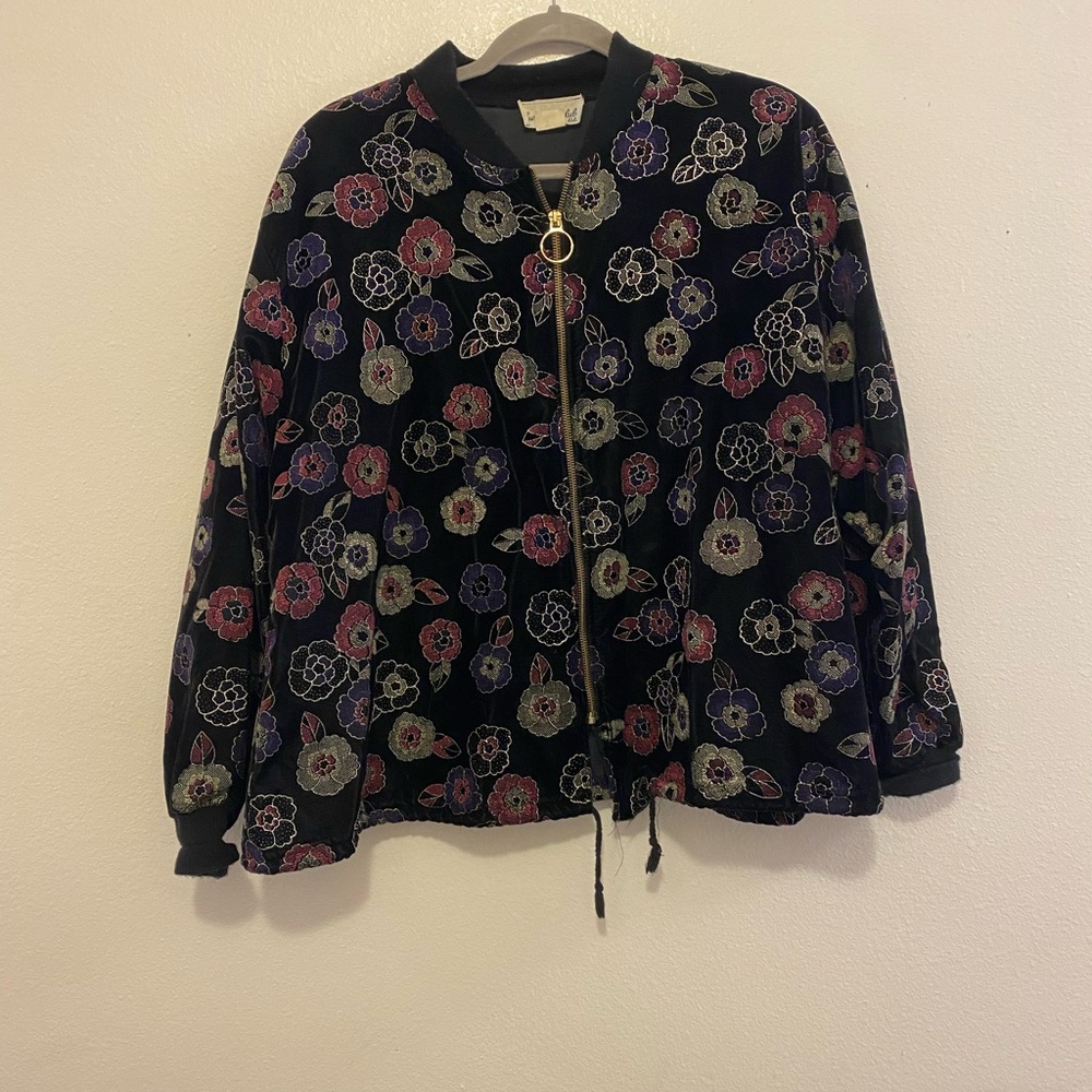 Vintage Floral Black Jacket